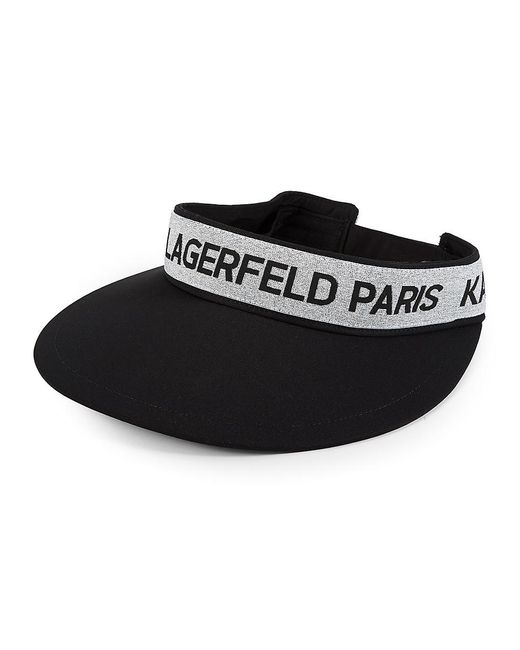 Karl Lagerfeld Black Logo Visor Cap