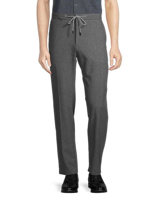 BOSS by HUGO BOSS P-genius-ds-214 Slim Fit Drawstring Trousers in Grey ...