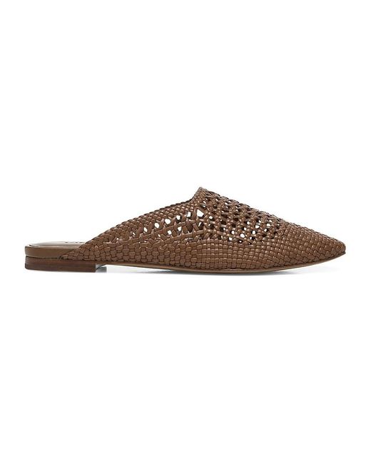 vince barrett woven leather mules