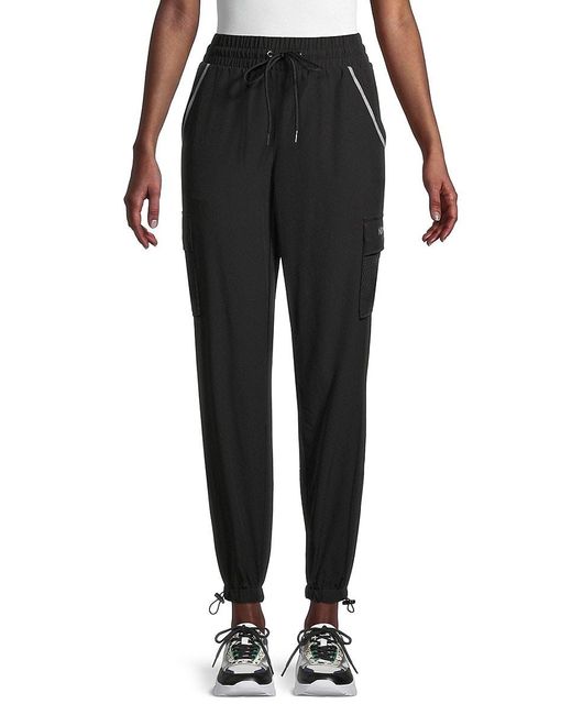 Nine West toggle hem Cargo joggers in Black Lyst