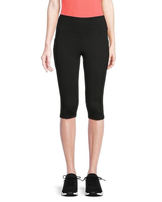 DKNY Black Balance Compression Capri Leggings