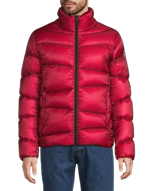 Colmar Red Blazing Quilted Highneck Puffer Jacket for men