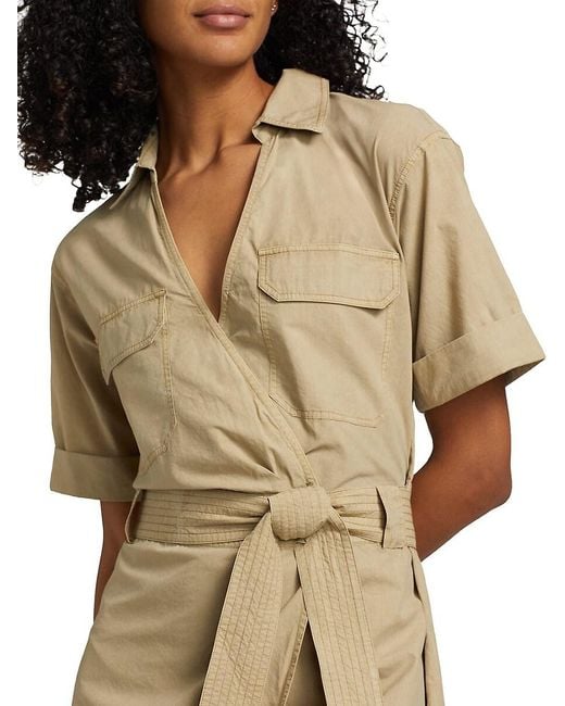 Rails Natural Natalie Twill Belted Wrap Minidress