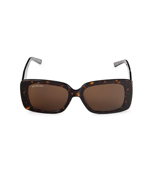Balenciaga Brown 52mm Rectangle Sunglasses