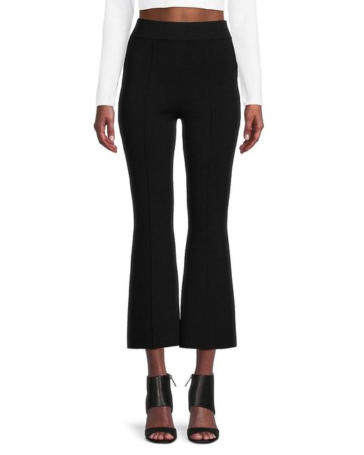 Adam Lippes Black Kennedy Cropped Flare Pants