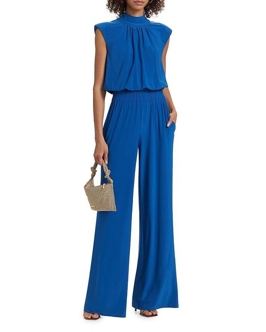 Ramy Brook Blue Dani Jersey Jumpsuit
