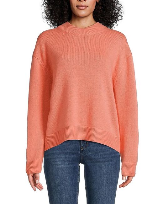 Twp Orange Dropped Shoulder Cashmere Sweater