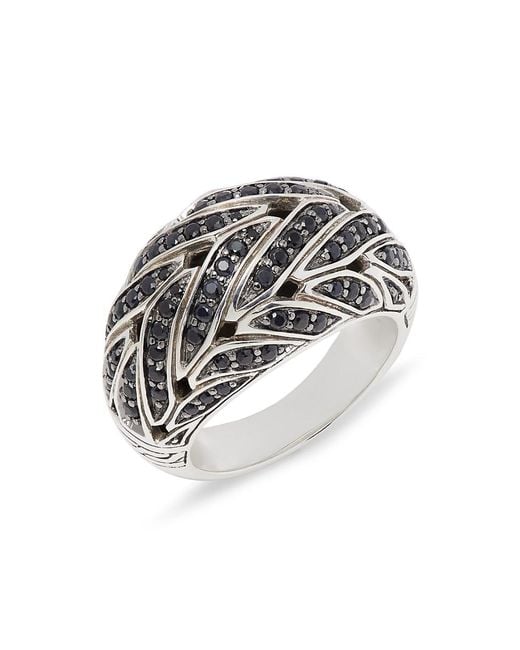 John Hardy White Chain, Treated Sapphire & Spinel Ring