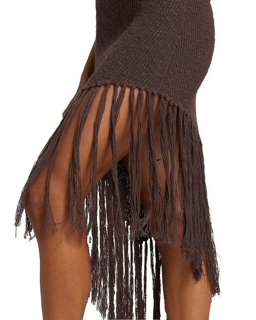 Rails Brown Rylee Fringe Trim Bodycon Midi-Dress