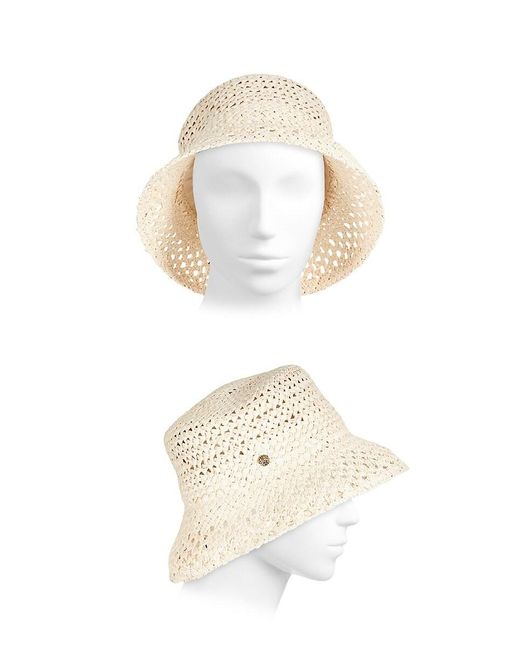 Vince Camuto Natural Paper Woven Bucket Hat