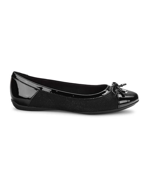 Geox Charlene Patent Leather Ballet Flats in Black - Save 34% | Lyst
