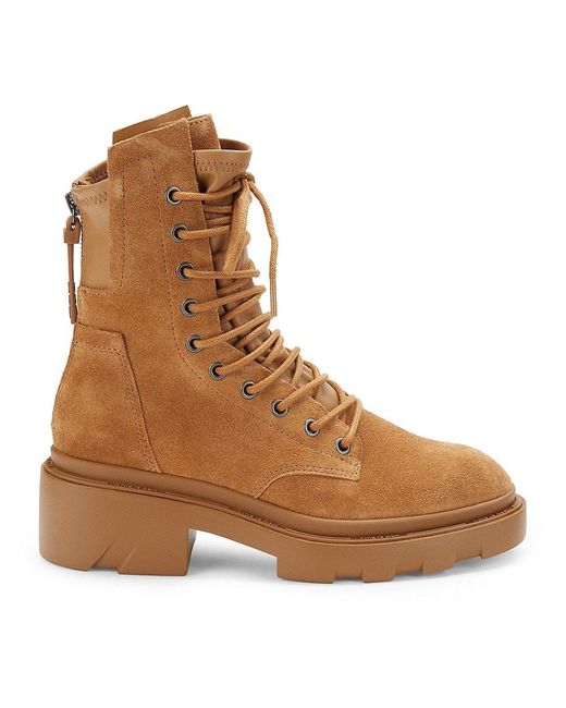 Ash Maddox Suede Combat Boots in Golden Brown (Brown) | Lyst Australia