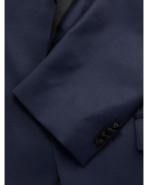 Boss Blue 2-Piece Satin Suit for men