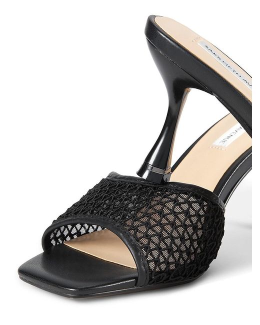 Saks Fifth Avenue Black Gianna 76Mm Mesh Sandals