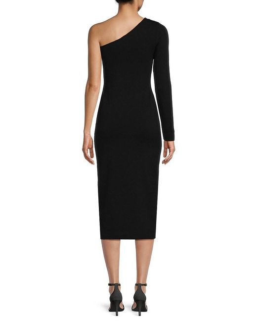 Calvin Klein Black One Shoulder Sheath Dress
