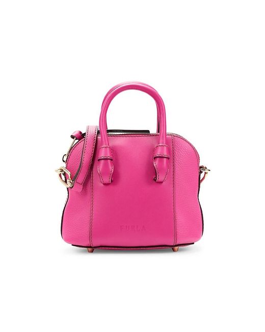 Furla Pink Leather Mini Top Handle Bag