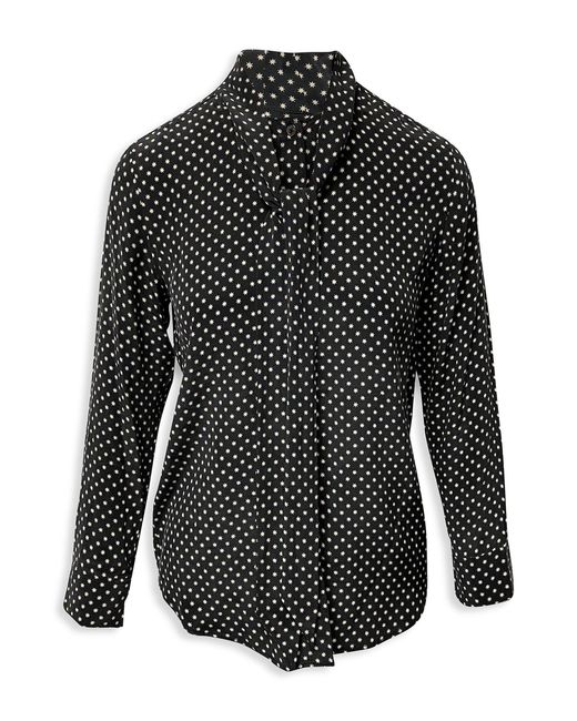 Equipment Kate Moss Slim Signature Star Print Shirt In Black Silk | Lyst
