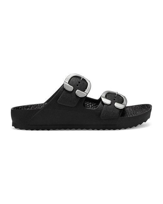 aerosoles black flat sandals