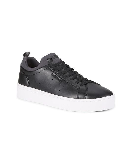 Kenneth Cole Black Knnevel Logo Low-Top Sneakers for men