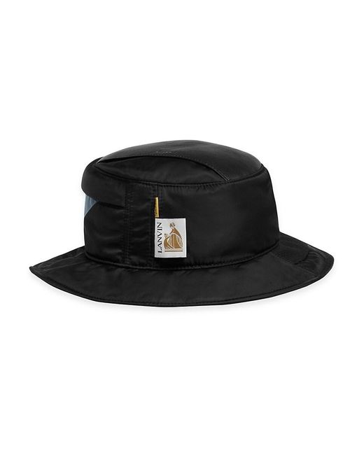 Lanvin Black Gallery Dept. X Logo Bucket Hat for men