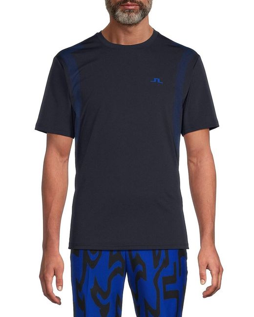 J.Lindeberg Blue J. Lindeberg Elion Logo T-Shirt for men