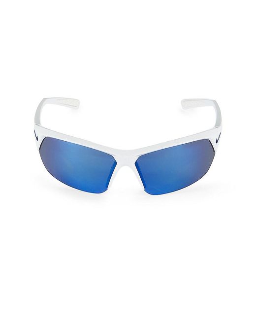 Nike Blue Skylon 71mm Wrap Sunglasses