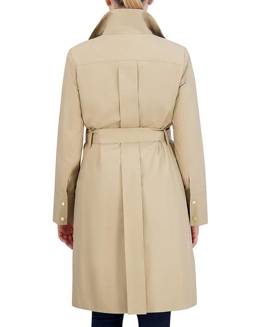 Cole Haan Belted Zip Raincoat in Black Lyst