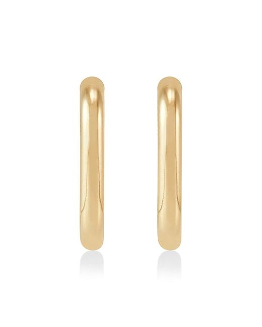 Saks Fifth Avenue White 14K Three-Quarter Hoop Earrings