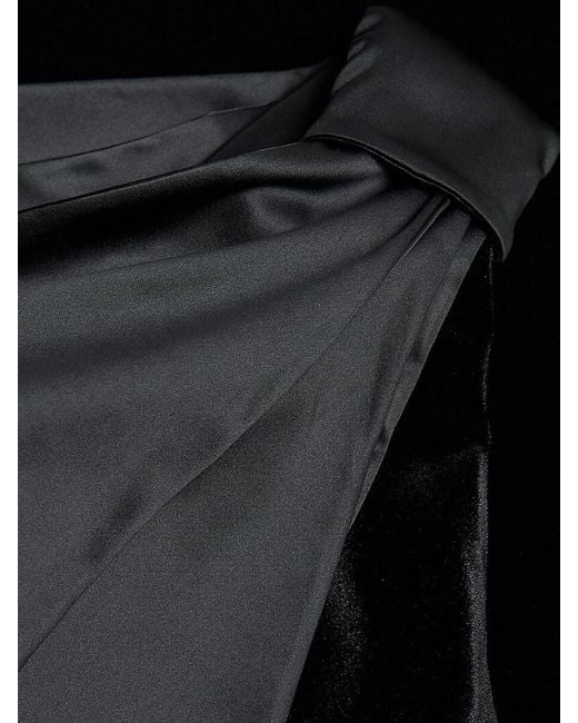 La Petite Robe Di Chiara Boni Black Yamatis Asymmetric Velvet Top