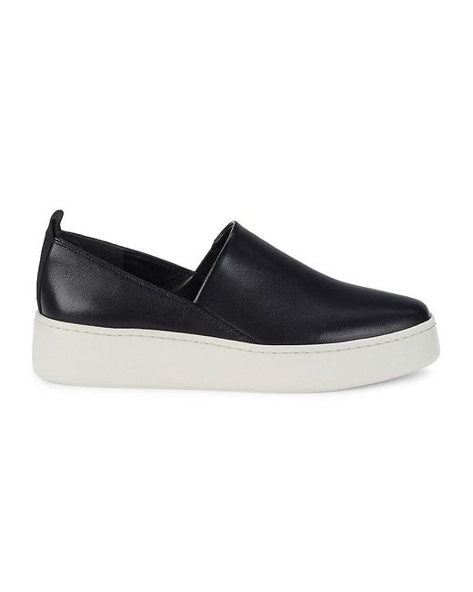 vince saxon leather platform sneakers