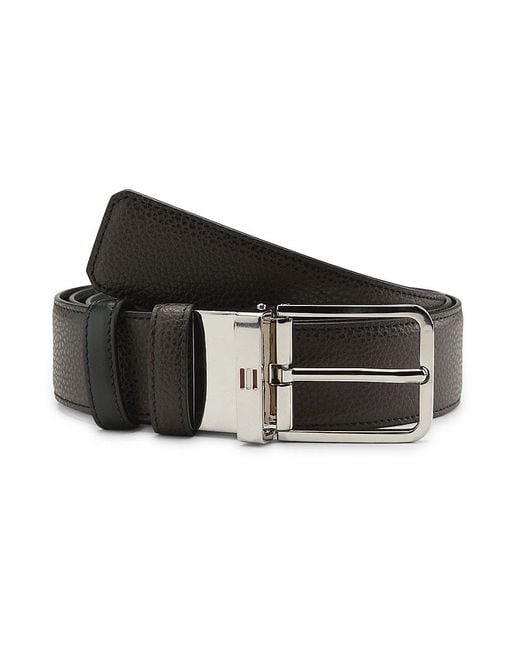 Bally Black Reversible Leather Belt for men