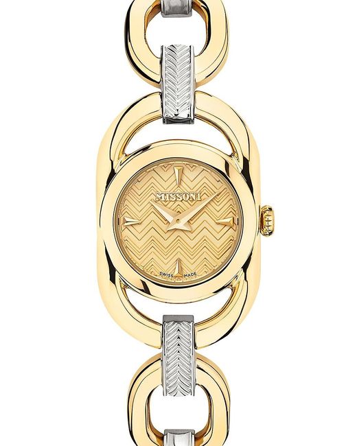 Missoni Gioiello Chain 22.8mm Ip Two Tone Gold Stainless Steel 