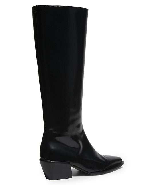 Rag & Bone Black Joni Leather Knee-High Boots