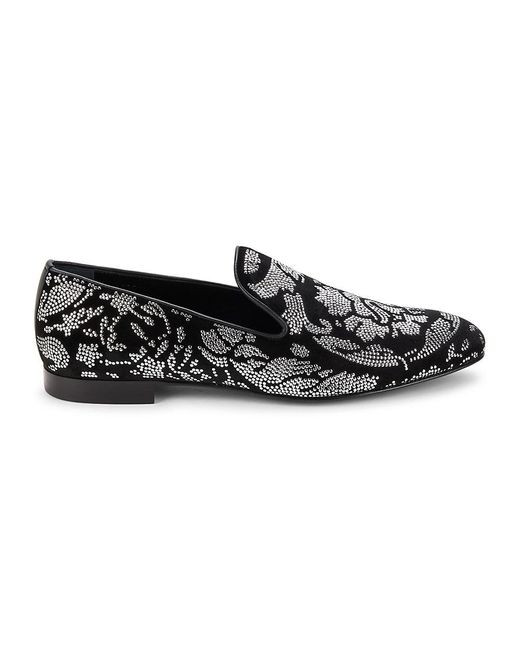 Versace Embellished Smoking Slippers in Black for Men Lyst Canada