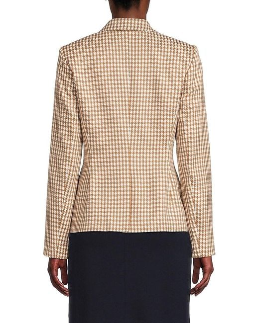 Tommy Hilfiger Natural Houndstooth Blazer
