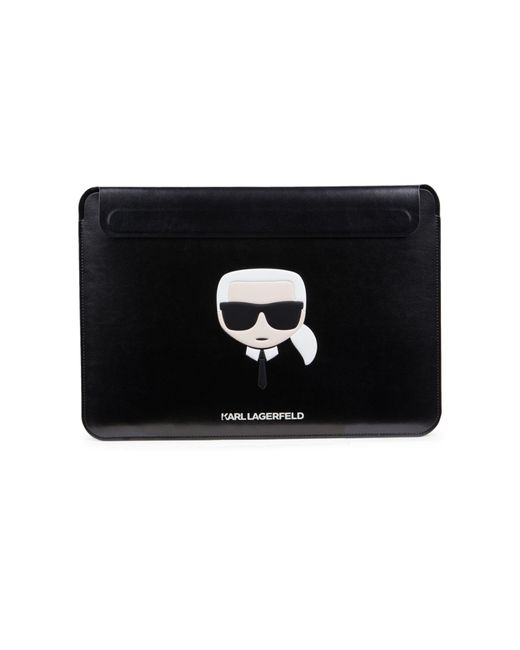 Karl Lagerfeld Black Logo Macbook Computer Sleeve