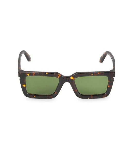 Off-White c/o Virgil Abloh Green Tucson 52Mm Rectangular Sunglasses