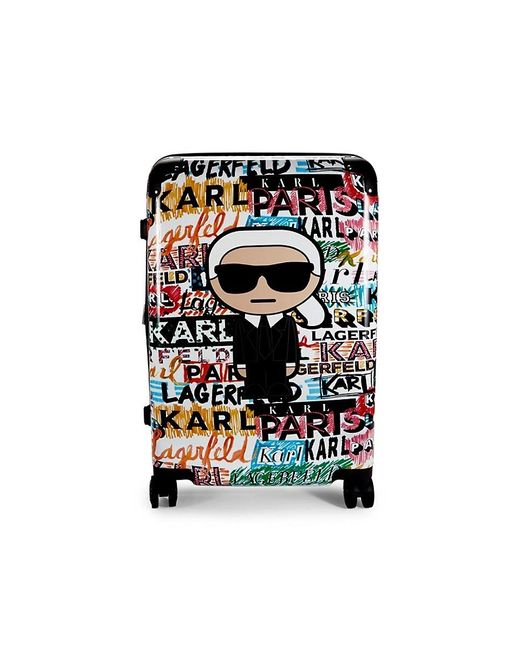 Karl Lagerfeld Multicolor Logo Explosion 24-inch Spinner Suitcase