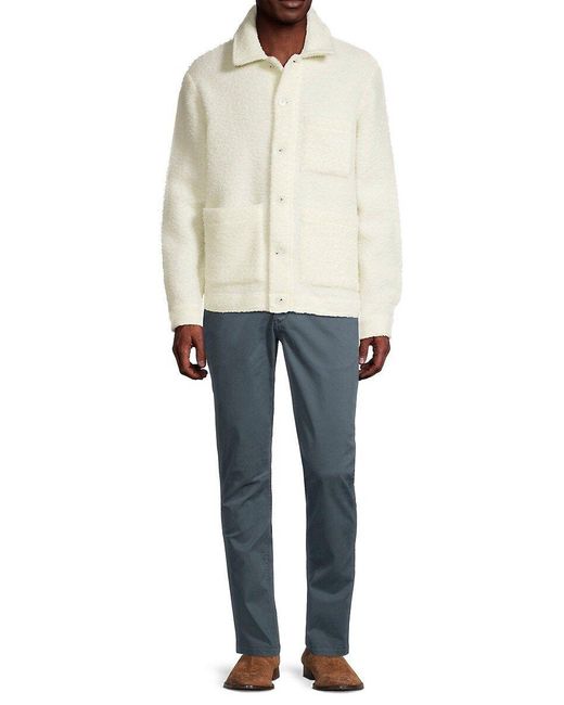 NN07 Olav Wool Sherpa Shirt Jacket in Natural for Men | Lyst