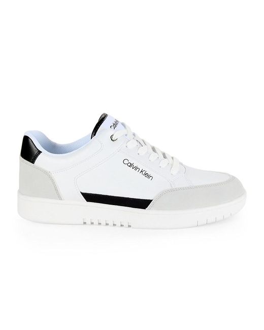 Calvin Klein White Hylana Colorblock Low Top Sneakers
