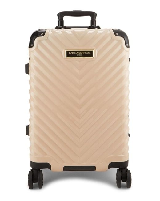 Karl Lagerfeld 22inch Chevron Hard Shell Luggage in Gray Lyst