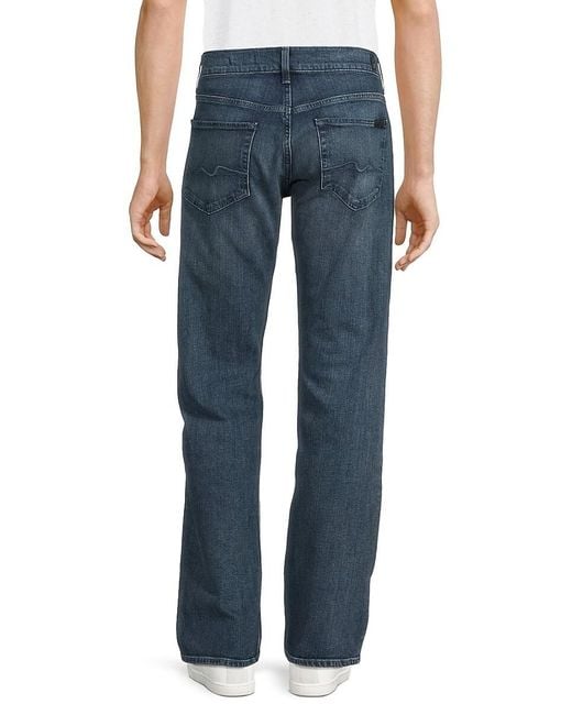 7 For All Mankind Blue Austyn Whiskered Jeans for men