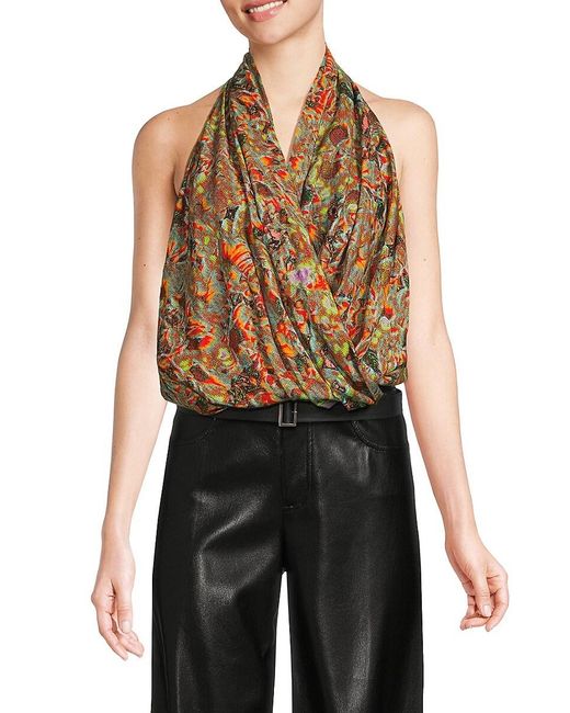 Ambush Black Buckle Wrap Top
