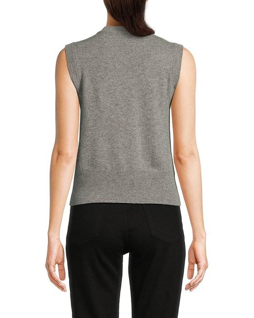 Vince Gray Wool-Blend Sweater Vest