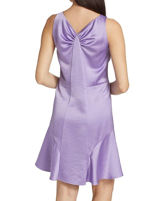 AKNVAS Purple Andrea Satin Minidress
