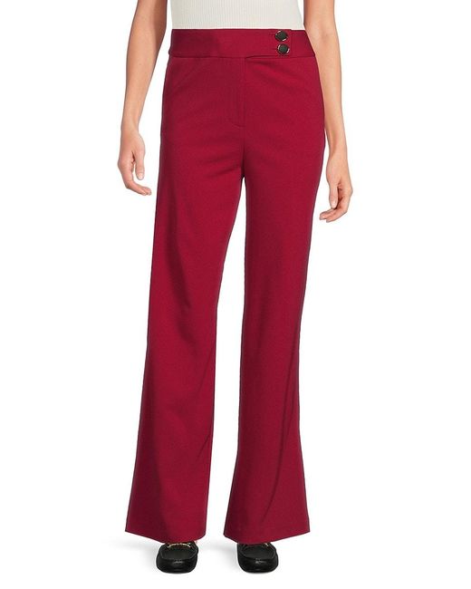 Calvin Klein Flat-front Flared Pants