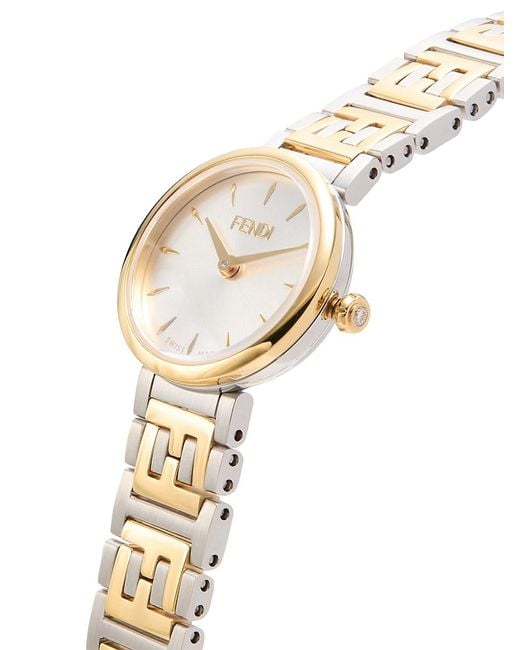 Fendi Metallic Forever Two-tone Stainless Steel & 0.02 Tcw Diamond Bracelet Watch/19mm