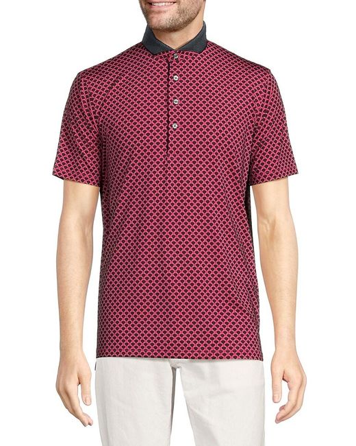 Greyson Red Stinger Polo Pattern Polo for men