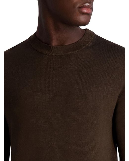 Karl Lagerfeld Gray Slim Fit Logo Wool Blend Sweater for men