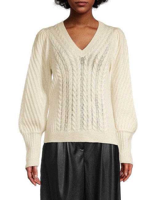 Elie Tahari Cashmere Cable-knit Sweater | Lyst